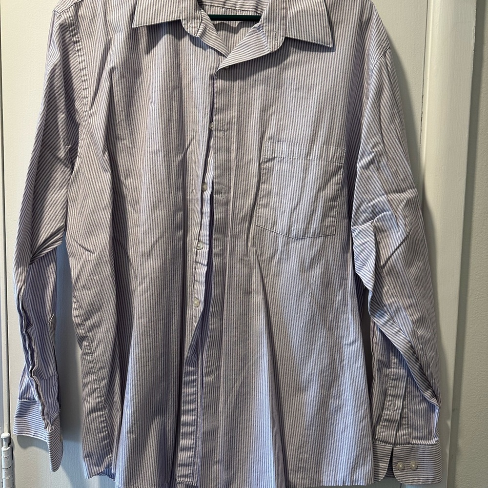Van Heusen Men's Long Sleeve Button Down Shirts 6 total